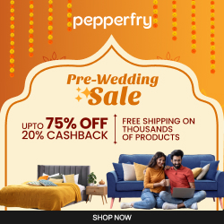 Enjoy up to 75% OFF + 20% Cashback on Furniture & Decor — 250 × 250