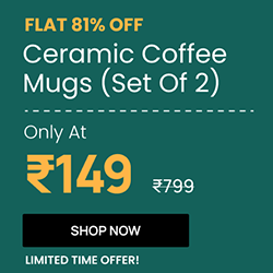 Flat 81% off on Ceramic Coffee Mugs Set of 2 — 250 × 250