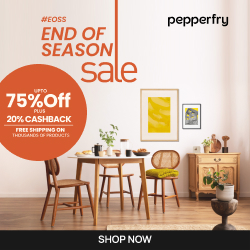 End of Season Sale! Enjoy up to 75% OFF + 20% Cashback on Furniture & Decor — 250 × 250