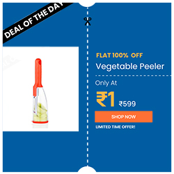 Get Smart ABS Plastic Vegetable Peeler with Stainless Steel Blade @ Rs.1 — 250 × 250