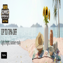 Summer Refresh Sale!! Upto 70% Off Light. bright, summer-ready — 250 × 250